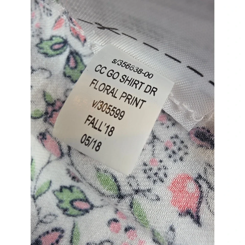 Gap Shirt Dress Girls Size 4 Multicolor Excellent Floral Cotton Button Front